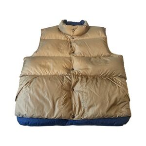 L.L. Bean Tan and Navy Puffer Vest